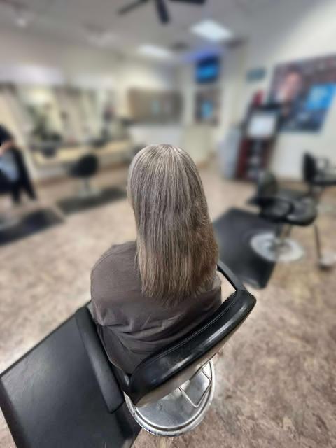 Women's cut with soft waves.