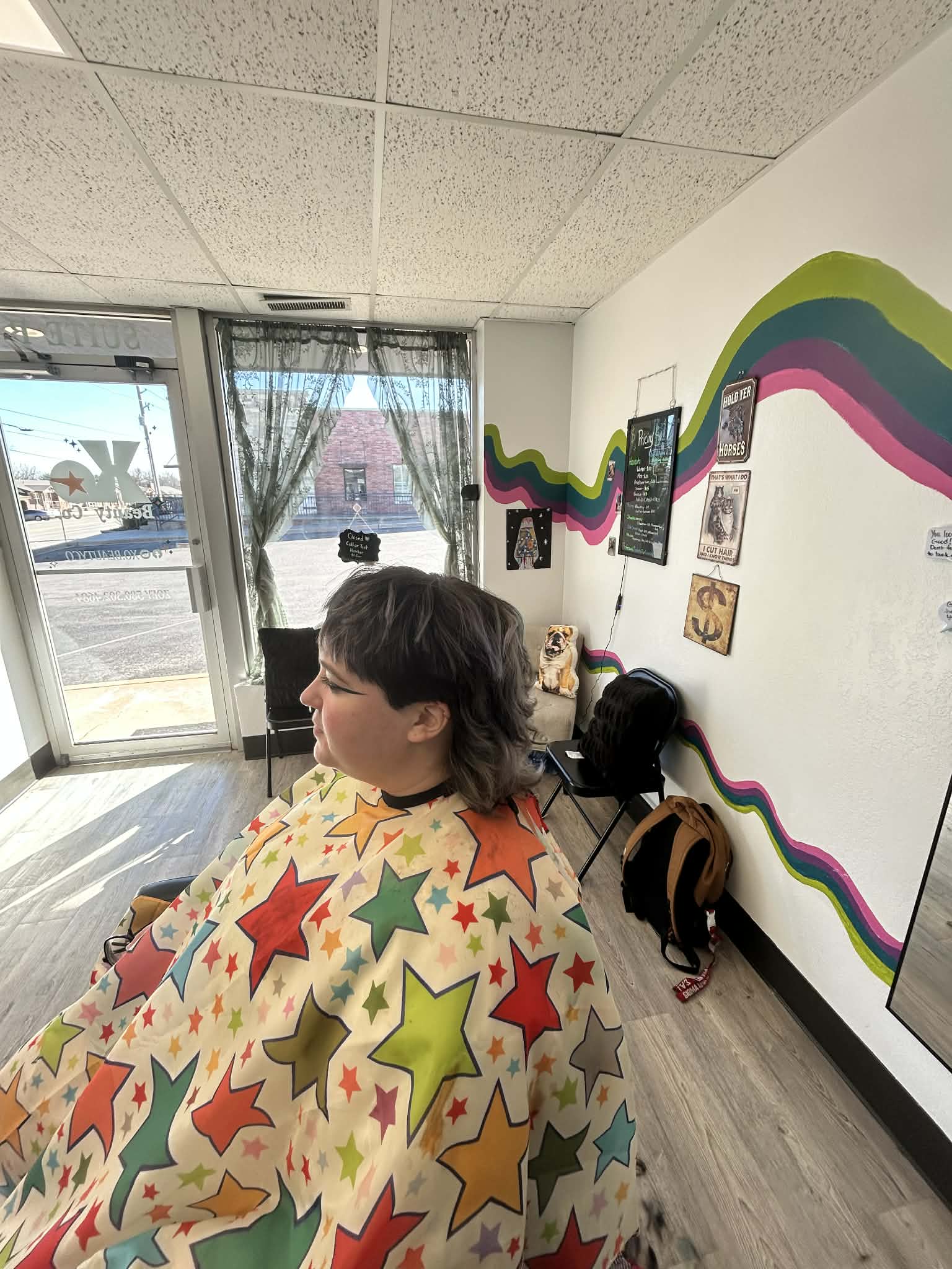 Modern mullet haircut.